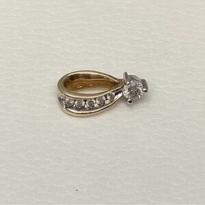 6 diamonds 14K Yellow/White gold made pendant.